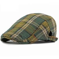Ht5065 Berets For Men Women Vintage Artist Painter Plaid Beret Hat Male Female Adjustable Ivy Flat Cap Spring Summer Beret Caps 55-60cm adjustable gray