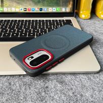 Magnetic Nylon Woven Case For OnePlus ACE 6 Ultra 6T ACE 5 Pro 13 13T 13R 13S 15 15R Turbo 6 Metal Buttons Matte Leather Cover OnePlus 13T gray