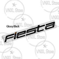 Car-Styling For Ford Fiesta Letter 3D Metal Stickers 3M Adhesive Backing Car Trunk GJD2 Body Emblem Auto Lettering Decals Accessories white