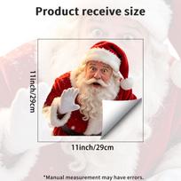 Christmas Santa-themed Static Electricity Glass Stickers Do Not Damage Glass and Can Be Used on Living Room Windows. JDT-A1282-TZ gray