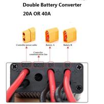 Elektrinio dviračio dvigubos baterijos iškrovos keitiklis 24-72VDC dvigubos baterijos paketo jungiklis Balancer Dvigubas lygiagretus modulis su XT90 P 20A XT60 yellow