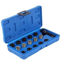 16PCS M16x1.25 Tap Spark Plug Thread Repair Kit Rethreading Tool  Spark Plug Thread Repair 16PCS black