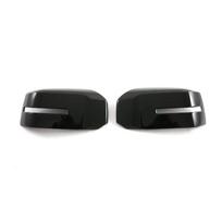 Decoration Door Mirror Cover For Mitsubishi Triton L200  2024 Carbon Fiber Black Car Rearview Accessories juoda
