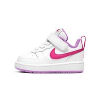 Nike Court Borough 2 Synthetic Leather Low top Toddler Shoes White Pink Purple Infant And Toddler Baby BQ5453-111 EU 23.5 white