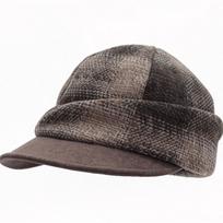 Retro versatile wool beret women's autumn and winter fashion warm ear protector hat British style baseball cap tide M（56-59cm） black