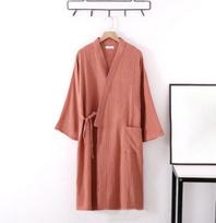Nauji pavasario ir rudens japoniški kimono chalatai pora medvilniniai krepiniai chalatai moteriški kimono chalatai moteriški miego drabužiai XXL brown