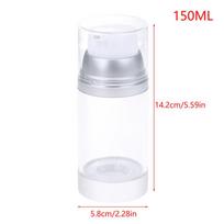 100/120/150 ml spaudžiamas tuščias oro nepraleidžiantis siurbtukinis buteliukas, papildomas kremui, losjonui, vakuuminis buteliukas, nešiojamas kelioninis indelis, papildomas buteliukas 150ml white