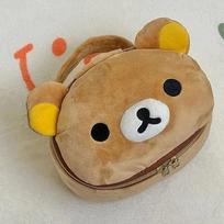 Animacinis Rilakkuma meškiukas pliušinis žaislas Nešiojama kosmetinė prausimosi priemonėms Didelės talpos CCD laikymo organizatorius Mielas minkštas pliušinis gyvūnas lėlė ruda