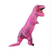 Pripučiamas tiranozauro kostiumas suaugusiems ir vaikams – dinozauro kostiumas Child 120-150cm pink