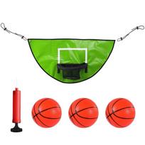 Trampolines Basketballs Hoop System Breakaways Dunking Rims Includes Balls and Pump Quick Setups Easy Installation For Playing žalia