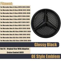 Karšta Automobilio Lipdukas Priekinės Grotelės Emblema Juoda Naujausias 3D Žvaigždės Logotipas Mercedes Benz A B C E S R SL ML GL GLA GLK Klasėms Veidrodžio Apšvietimas black
