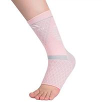Customizable Ankle Support Features Compression Ankle Brace Protector Suitable For Running Soccer Basketball Nylon Knitted Bandage Ankle Strap S white