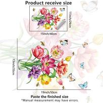Creative Tulip Glass Sticker Film for Beautifying and Decorating The Walls of Children's Rooms or Bedrooms JDT-H7302 white
