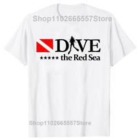 Dive Red Sea Scuba Diver Down Flag Diving in Egypt TShirt Animal Print Cute Clothes Graphic T Shirts Loose Fashion Summer 2XL black
