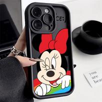 Mickey Minnie Mouse Cartoon Phone Case For iPhone 17E 11 12 13 14 15 16 17 Pro Max Fundas 17 Air Plus 16e 13 Mini Silicone Cover iPhone 13 gray