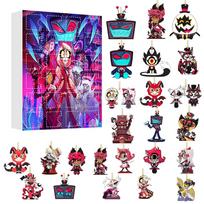 Nauji Hazbines Hotels Kalėdiniai Advento Kalendoriai Blind Box Anime Tamsus Animacinis 2D Akrilo Dekoracijos Pakabukai Šventinis Dovanų Rinkinys Vaikams blue