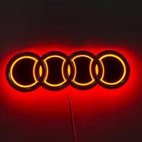 Audi S6618X5.8CM LED ženkliuko šviesai, išorinei, Audi Q2 Q8 A1 A2 Q3 A3 A4 A5 A6 A7 A8 Q5 Q7 TT automobiliams, galinių durelių bagažinės emblemos lipdukas, priedai 18X5.8CM