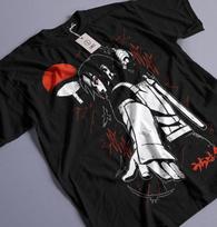 Itachi Uchiha T-Shirt Naruto Shippuden Manga Strip Naruto Anime Shirt All Size 120 white