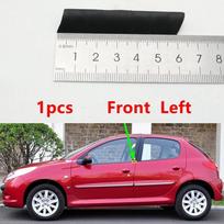 1 vnt. Automobilio išorinio lango guminė sandarinimo juosta Peugeot 206 207 Citroen C2 Automobilio dalis 1pcs Front Left FL black