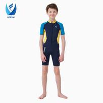 3mm Kids Shorty Wetsuit Swimming Snorkeling Surfing UV Protection Warm Neoprene Rash Guard 8Y geltona