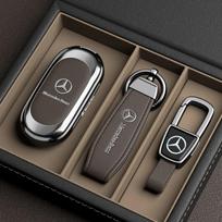 Automobilio rakto dėklas Mercedes-Benz A B C E G S klasėms CLA CLS GLA GLB GLC GLE GLS EQA EQB EQC 3 mygtukams Automobilio aksesuarai H3 gray