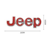 1 vnt. Automobilio emblemos lipdukas Auto bagažinės metaliniai lipdukai Jeep Renegade Compass Grand Cherokee Wrangler Patriot Rubicon ryškiai raudonos spalvos