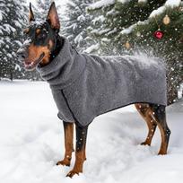 Žieminis Sherpa Fleece šuo Kailis Aukšta apykakle Šilta šuns liemenė Minkštas pliušinis augintinio švarkelis Dobermanui Vidutinio dydžio Dideliems šunims Šaltas oras **** 5XL