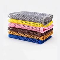5 Pcs/Lot 30x30cm Microfiber Mesh Cloth 3D Mesh Anti-Scratch Dishwashing Scouring Pad Microfiber Non-Stick Oil raudona