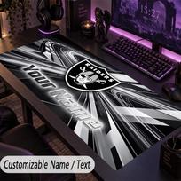 Large Mouse PadLas Vegas Raiders Custom Name Text Personalized Desk Mat Non Slip Gaming Pad 30cmx60cm