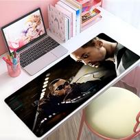 Cool Sci Fi Movie Ii Robot Mouse Pad Large Thick Desk Pad Stitched Edges Gaming Mouse Mat For Pc 800x300x2mm black