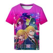 Oshi No Ko marškinėliai Anime Manga 3D spausdinti gatvės drabužiai kasdienė mada dideli marškinėliai viršutiniai drabužiai 6XL blue