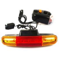 7LED Bicycle Turn Signal Light with Horn MTB Front Rear Lights Cycling Taillight black
