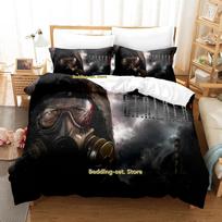 Game S.T.A.L.K.E.R. 2 Heart Of Chernobyl Bedding Set Cartoon Anime Three-Piece Set Adult Kid Bedroom Duvetcover Sets EU Single(135*200cm)3pcs gray