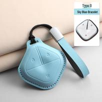Compatible Wuling Bingo Airev Qingkong Genuine Leather Key Cover gray
