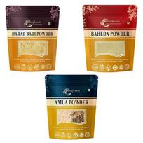 BrijBooti Harad - Baheda - Amla Powder 200 Gr Each beige
