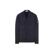 Stone Island Solid Color Zip Long Sleeve Jacket Men jackets Blue 801510812-V0020 S black