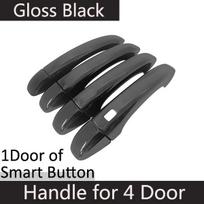 for Renault Talisman Samsung SM6 2015~ Gloss Black Outer Door Handle Cover Stickers Trim Car Accessories 2016 2017 2018 4Handle 1 Button gray