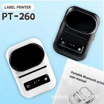 Bluetooth Thermal Mobile Label Printer for Home - Compact QR Code & Barcode Printing White Model PT-260 black