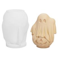 3D Ghostes Candle Mould Handmade Epoxy Resin Molds Halloween Silicone Molds Craft Supplies for Table Decorations 1 white