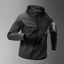 Vyriškas ilgomis rankovėmis sportinis striukė Lengvas kvėpuojantis Treniruočių Džogeris Sportinė apranga sporto salei Atsparus vandeniui Softshell Užtraukiama striukė S black
