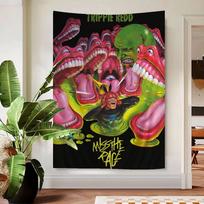 Trippie Rapper Singer Redd Colorful Tapestry Wall Hanging Bohemian Wall Tapestries Mandala Wall Hanging Sheets 70x95 cm brown