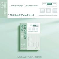 100PCS/Set Expansion Sticky Notes Students Extensible Self-Adhesive Memo Pad Tearable Sticky Labels Sticker For School Office white