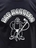 NEW BAD MANNERS Band Short Sleeve Black All Size Unisex Shirt OM96 3XL white