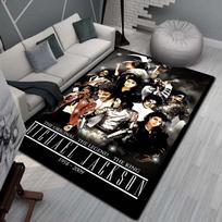 3D mados MJ Michael Jackson Pop karaliaus meno kilimas miegamojo svetainės sofos namų durų kilimėlio dekorui, didelis neslystantis vaikų grindų kilimėlis 40x60cm