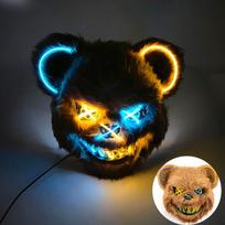 Naujiena LED Raudona Plaukuota Kiškio Lokio Kaukė Realistiška Baisi Siaubo Žudiko Suaugusiųjų Kaukarnados Cosplay Kostiumo Aksesuaras