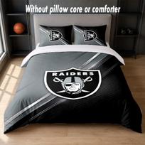 Las Vegas Raiders Design Bed Bedding Set 1 Duvet Cover + 2 Pillowcases Soft Breathable Household Bed Linens 135cm*200cm