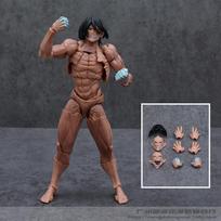 Amazing Yamaguchi Ko Attack On Titan Articulated Action Figure Eren Yeager Armored Titan Pvc Anime Model Figurine For Adult brown