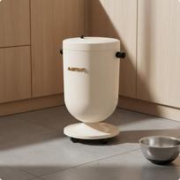 Šiukšliadėžė ant ratukų Lengva perkelti Ritinėlis Moderni išvaizda Su dangčiu Šiukšlių konteineris Juodas 20L su White 15L with Wheel gray