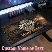 Harley-Davidson Customized Name Text Mouse Pad, Large Desk Mouse Mat Personalized Home Office Present 30cmx60cm gray