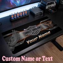Harley-Davidson Customized Name Text Mouse Pad, Large Desk Mouse Mat Personalized Home Office Present 30cmx80cm